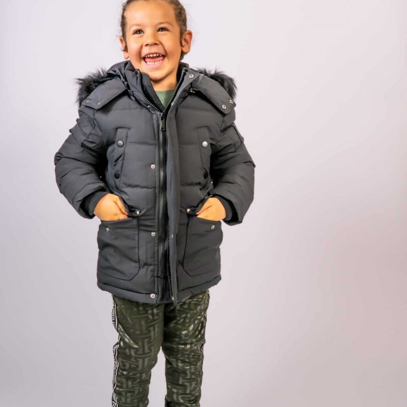 Jongens winter jas- Zwartjongens winter jasShoppenvooriedereen