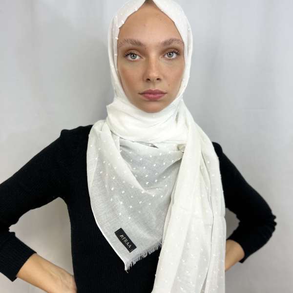 Punto Bianco- Wit Scarf HijabScarf HijabShoppenvooriedereen
