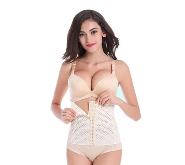 Elastisch en transpirerende Waisttrainer buik korset- BeigewaisttrainerShoppenvooriedereen