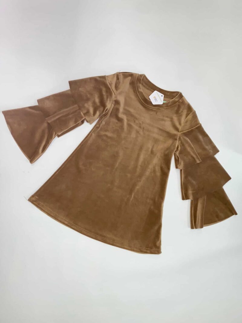 Kinder Jurk Velvet – Camelkinder Jurkshoppenvooriedereen