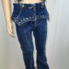 Hoge taille meisjesbroek- Salopette- blauwmeisjesbroekShoppenvooriedereen