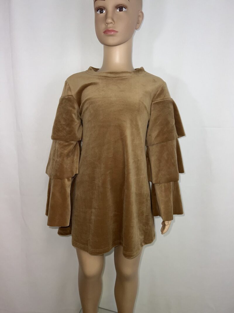 Kinder Jurk Velvet – Camelkinder Jurkshoppenvooriedereen