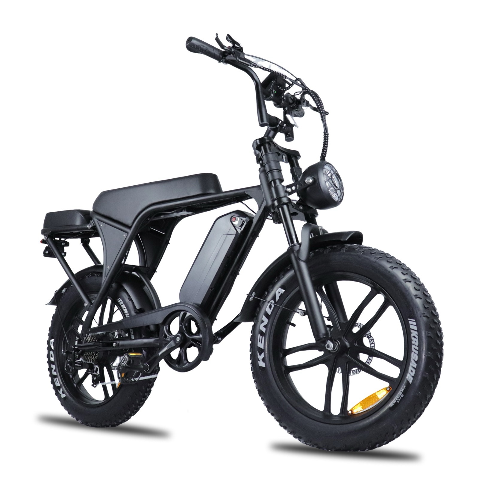 Ouxi V8 5.0 fatbike inclusief gratis alarm , achterzitje en voetsteuntjes en tas en pomp