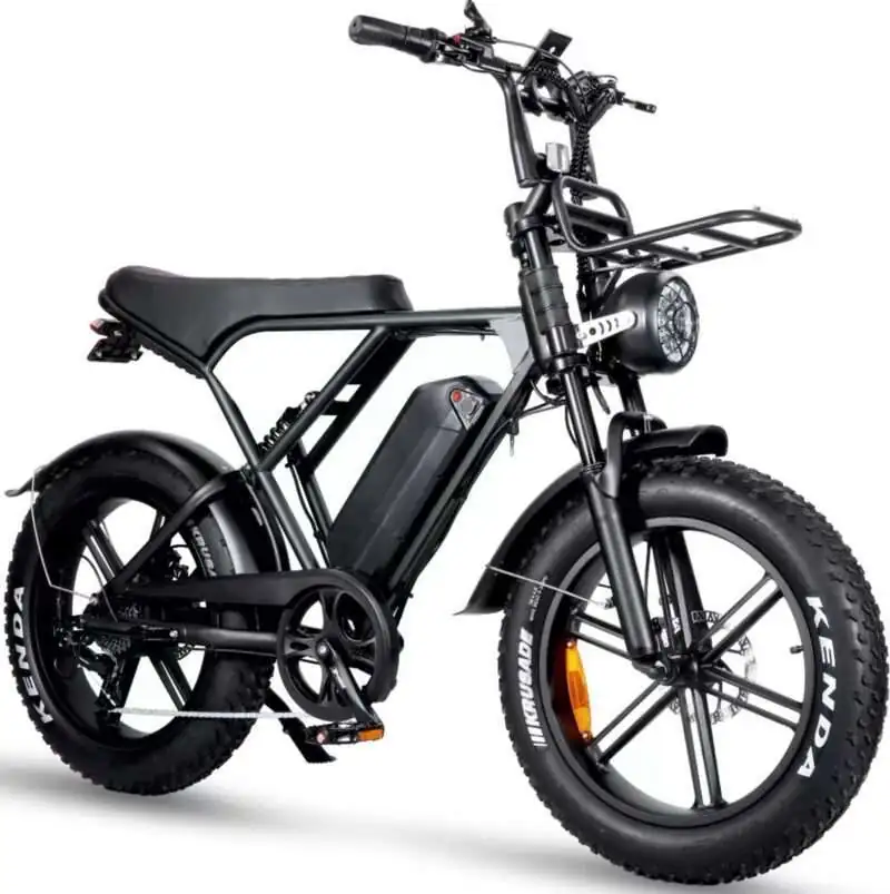 Ouxi H9 4.0 fatbike inclusief gratis alarmsysteem, voorrek en voetsteuntjes.